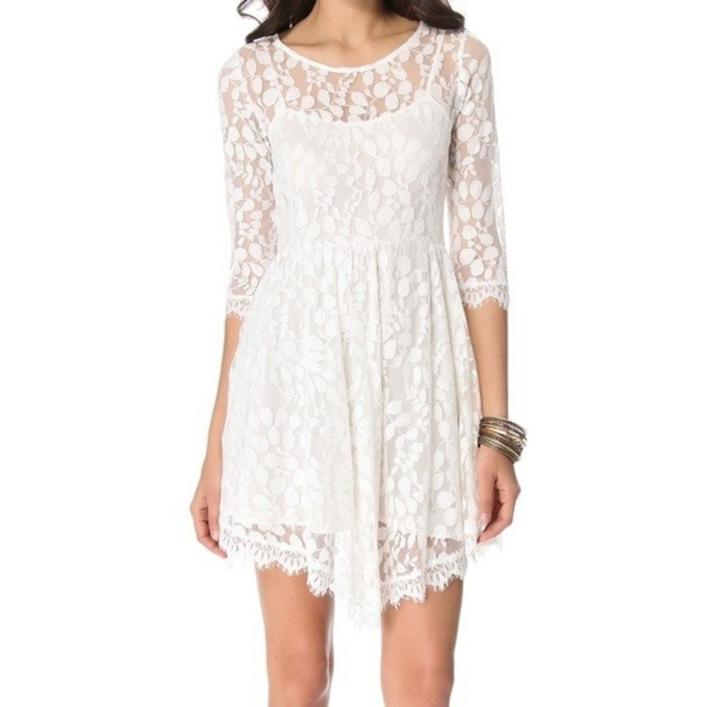 Free People white lace dress